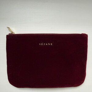Sezane Velvet Flat Pouch
